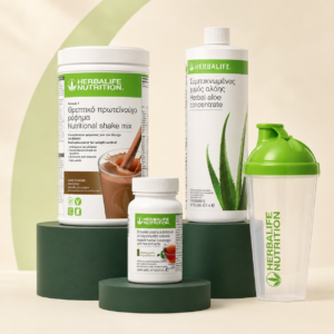 Πρωινό Trio Healthy Choice με Formula 1, ρόφημα βοτάνων, χυμό αλόης και shaker
